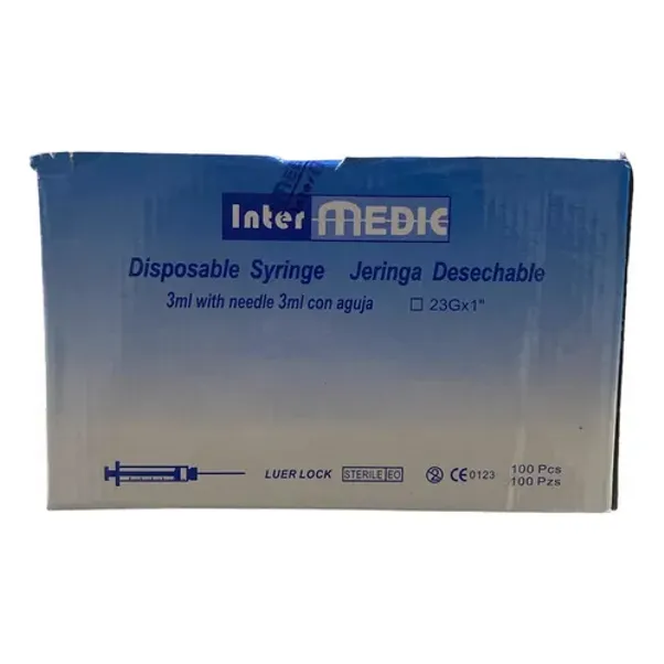 Jeringa desechable azul Intermedic
