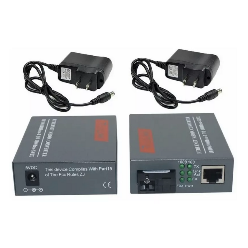 Kit Convertidores de Medios de Fibra Óptica - Ethernet | Tecno IP