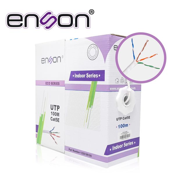 ENSON 12251W100 - Cable Utp Cat5E CCA Bobina 100Mts Uso Interior Serie ...