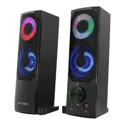 Bocinas Acteck Elant Brick Advanced Series 6W 2.0 Canales para Escritorio y Hogar