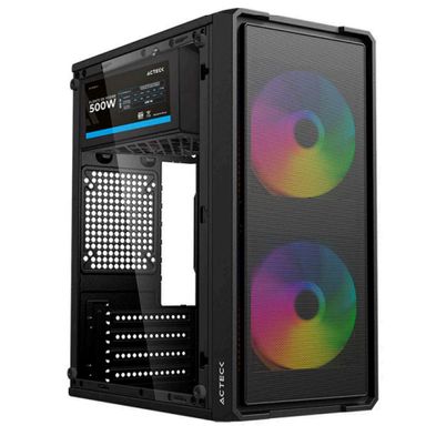 Gabinete Acteck Ultra Mesh GI750M Color Negro con Cristal Templado, Compatible Mini-ITX y Micro-ATX