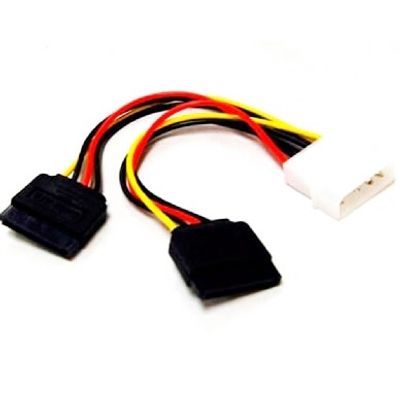 Cable de Alimentación Interna BRobotix 102259: 2x SATA a Molex 4-pin