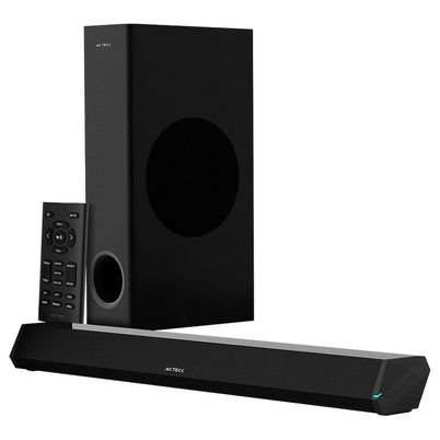 Barra de Sonido Acteck BS670 70W RMS con Subwoofer 2.1 Canales - Conectividad Inalámbrica y Alámbrica