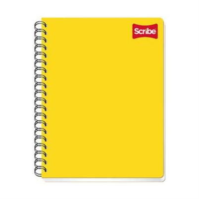 Cuaderno Scribe 2900 Doble Espiral Tipo Profesional Clasico Pasta Dura Papel Bond Rayado Color Amarillo 100 Hoja(S)