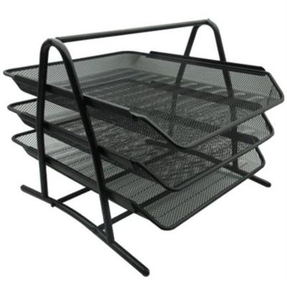Charola Organizadora Nextep Ne-162 3 Nivele(S) Deslizables Malla Metálica Color Negro
