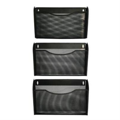 Organizador De Archivos/Revistero Nextep Ne-164p3 Malla Metálica Negro 3 Pieza(S)